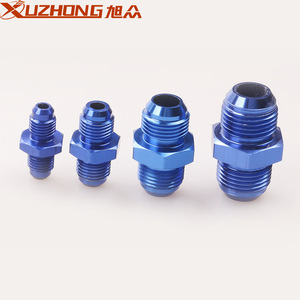 Conector de tubo de aceite de aluminio, adaptador roscado macho azul para modificación de automóviles, conectores para automóviles - Product Image 5