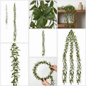 Artificial Hanging Willow Leaf Creeper Plant Long Green Vine for Home Balcony <b>Wall</b> Garden Indoor Outdoor Decoration - Product Image 6
