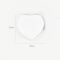 Miroir de Maquillage de Poche Double Face en Cuir PU Blanc Personnalisable avec Logo et Étui en Cuir pour Femme
