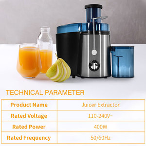 Extracteur de jus centrifuge en acier inoxydable sans BPA 400W avec <span class=keywords><strong>goulotte</strong></span> d'alimentation large de 3 pouces pour fruits et légumes - Product Image 3