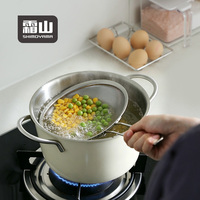 Cuillère écumoire SHIMOYAMA en acier inoxydable pour pâtes et cuisine, ustensile de cuisson pour friture et huile