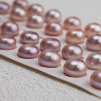 Perles rondes Edison naturelles roses et violettes en vrac