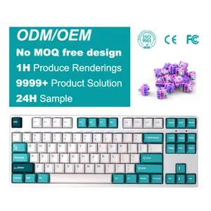 One-Stop Shopping RGB Retroiluminado Gaming Teclado Hot Swappable ABS Keycaps Type-C Wired 87 Keys Teclado mecánico para Win PC