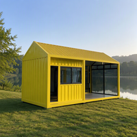 Conteneur d'expédition en acier détachable et personnalisable de 20 pieds, design moderne, maison de jardin pour les loisirs et le tourisme