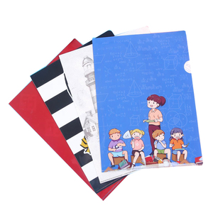 Tùy chỉnh thư mục PP nhựa L hình dạng thư mục A4 tài liệu túi văn phòng thư mục tập tin - Product Image 5