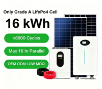 Аккумуляторные ячейки Huajin Grade A LiFePO4 51.2В 200Ач 10кВтч, настенная солнечная батарея Powerwall, система хранения энергии для дома с BMS