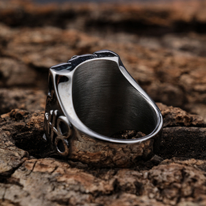 Nhẫn Biểu Tượng <span class=keywords><strong>Lucifer</strong></span> Cổ Điển Tôn Giáo Christian Nhẫn Nam Bằng Thép Không Gỉ Punk <span class=keywords><strong>Lucifer</strong></span> Biểu Tượng Signet Quỷ Satanic Baphomet Nhẫn Dê - Product Image 5