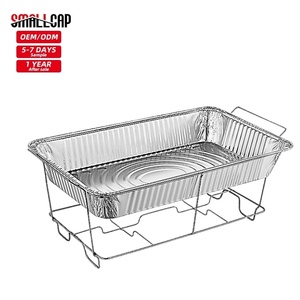 5333wsf-1 cấp thực phẩm nhôm lá Chảo dùng một lần kích thước đầy đủ hình chữ nhật nhôm lá bánh khay với gấp Rack đứng - Product Image 1