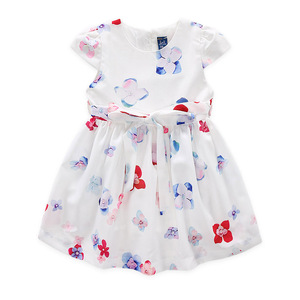 Vestido de Algodón con Estampado de Paraguas para Bebés Niñas, Venta al Por Mayor - Product Image 1