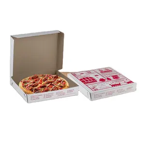 Toptan Pizza kutusu paketi Karton tedarikçisi 6 7 8 9 10 11 12 14 16 18 inç özel siyah Karton kağıt yemek kutusu Pizza kutuları Pizza
