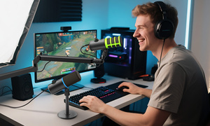 Micrófono Dinámico de Alta Calidad Prizmora DM68, XLR/USB Tipo-C, Patrón Polar Cardioide, 48/96kHz, Cancelación de Ruido, Micrófono para Juegos - Product Image 6