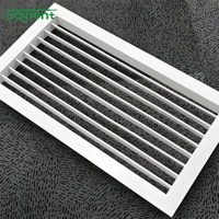 Grille de retour à simple déflection réglable en aluminium anodisé pour systèmes CVC, légère, pour usage commercial moderne