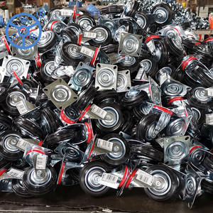 3/4/5/6/8 Zoll Industrial Durable Universal Fabrik preis Black Rubber Medium Duty Lenkrad für Möbel - Product Image 6