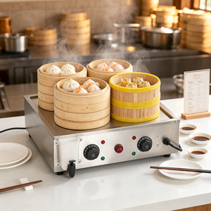 เครื่องนึ่งอาหารไฟฟ้าแบบตั้งโต๊ะ กำลังไฟสูง 4 ช่อง 4 กิโลวัตต์ 220 โวลต์ สแตนเลส ให้ความร้อนเร็ว สำหรับครัวเชิงพาณิชย์ - Product Image 4