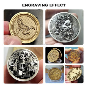 Tùy Chỉnh 2.2Mm Độ Dày Threaded Edged 40Mm Khắc Brass Khoảng Trống Tiền Xu Cho Hàng Thủ Công Du Lịch Kỷ Niệm Bộ Sưu Tập Nguồn Cung Cấp - Product Image 3