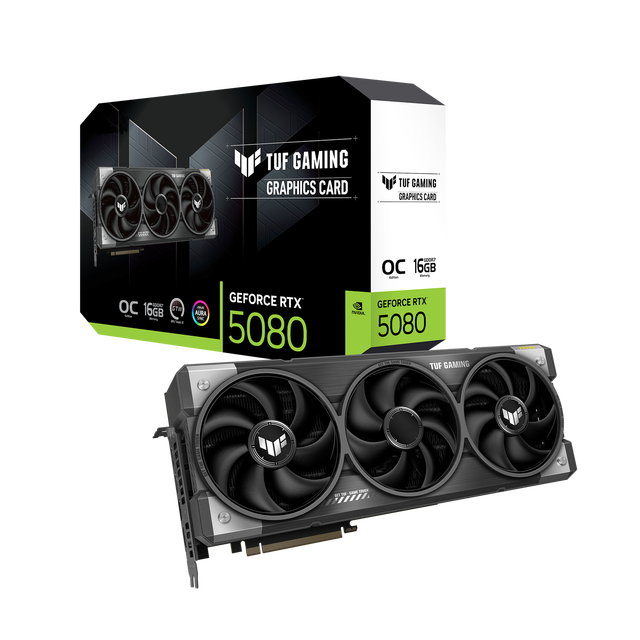ASU TUF Gaming GeForce RTX 5080 16GB GDDR7 OC Edition New Desktop Fan-Cooled Graphics Card PCIe 5.0 DP 2.1 3.6-Slot Grade