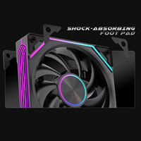 Ventilador de PC AntarcChill de 120 mm ARGB de Alta Presión Estática PWM, LED RGB direccionable de 5V, sincronización para radiador, enfriador de CPU, caja de ordenador
