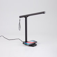 EGH Lampes de table portables magnétiques détachables en aluminium de type C avec chargement sans fil pour téléphone Lampe de bureau LED pour l'œil