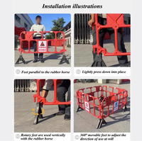 Panneau de sécurité mobile extensible Barricade garde-corps mobile en plastique barrière de sécurité routière barrière de construction barricade portable
