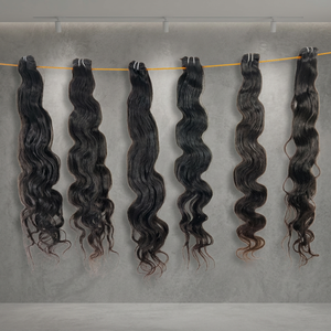 100% Raw Virgin Cuticle Aligned Bundles Color Black <b>Long</b> Bodywave Hair Unprocessed Indian Temple Human Hair Extensions - Product Image 1