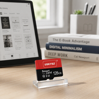 Carte mémoire flash 64 Go 128 Go prête à être expédiée pour lecteur de livres numériques, classe 10, stockage pour bibliothèque électronique, plug and play