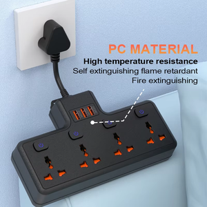 멀티 플러그 연장 콘센트, 범용 전기 서지 보호기, USB 포트가 있는 전원 스트립 - Product Image 4