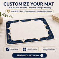 Tapis de table de mahjong bleu personnalisé, insonorisant, antidérapant, en caoutchouc, tapis de bureau enroulable, tapis de jeu pour table, vente en gros