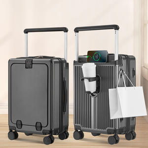 Valise multifonctionnelle Yongsheng 20 pouces en graphite avec serrure à combinaison et ouverture frontale à fermeture éclair pour voyage - Product Image 2
