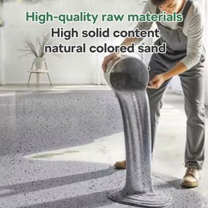 DEQI E-friendly Self-Leveling Marble Effect Epoxy Colored Sand <b>Floor</b> Coating Liquid Paint for Interior Office Use <b>Brush</b> - Product Image 2