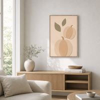 Impression sur toile éclairée par LED, citrouille d'automne, décoration murale, image en relief 3D pour salon, chambre à coucher, décoration saisonnière