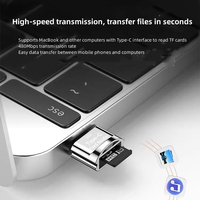 Adaptador USB OTG mini tipo C personalizable, teléfonos Android, tabletas, teléfono móvil del fabricante, accesorio externo, lector de tarjetas TF