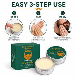 Baume à barbe et pattes de singe hydratant et adoucissant à l'huile de coco naturelle et à l'huile de jojoba, conditionneur sans rinçage pour l'entretien de la barbe et des pattes de singe, emballage personnalisé - Product Image 6