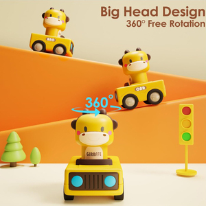 <span class=keywords><strong>Voiture</strong></span> animale de dessin animé à pousser, jouet à inertie sans batterie avec design arrondi sûr pour l'apprentissage précoce des tout-petits - Product Image 3