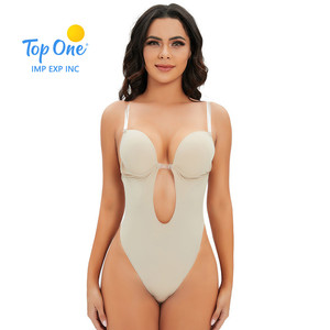 Top une robe dos nu sans couture minceur corps Shaper grande taille ventre ferme contrôle pantalon taille haute Shapewear body - Product Image 4