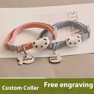 Özel kazınmış <span class=keywords><strong>Pet</strong></span> tabela ayarlanabilir boyutu zarif köpek tasması küçük orta evcil hayvanlar için - Product Image 3