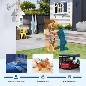 2.4G <span class=keywords><strong>WIFI</strong></span> ống kính kép <span class=keywords><strong>Wifi</strong></span> bóng đèn Camera CCTV IP không dây PTZ camera màu đêm tầm nhìn hai chiều âm thanh trong nhà video giám sát cam - Product Image 4