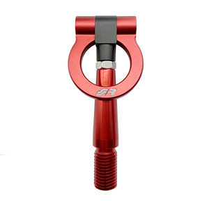Barre de remorquage rouge - Crochet de remorquage pour voiture, aluminium rouge Simoni Racing - Product Image 2