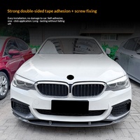 Applicable aux BMW Série 5 G30/G31, matériau ABS, motif carbone noir piano, lèvre avant, spoiler avant, kit carrosserie