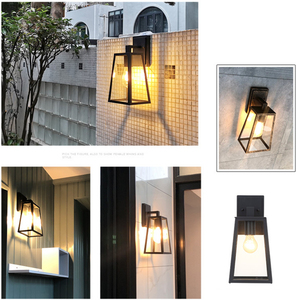 Outdoor Wall <b>Lamp</b> LED Aluminum Alloy Waterproof 3500K Warm White <b>Square</b> Glass <b>Shade</b> Wall Mount Garden Light 10-Year Warranty - Product Image 2