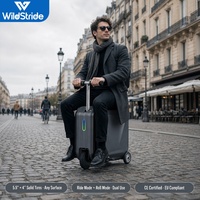Valise-trottinette électrique légère X2 Smar - Bagage motorisé X2 - Roues de 5,5 pouces, autonomie de 10 km, lumières LED respirantes pour l'aéroport
