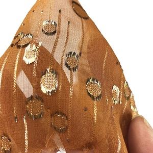 <span class=keywords><strong>Tissu</strong></span> mousseline de soie bio or à <span class=keywords><strong>pois</strong></span> Lurex Jacquard pour filles en stock - Product Image 2