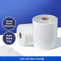 Papier toilette en rouleau jumbo doux et écologique, 2 plis, en pâte de bois vierge de qualité supérieure, pour usage commercial en gros