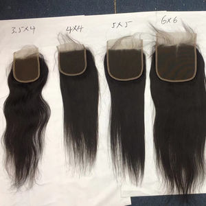 Amara供应商最佳销售原始头发封口5*5人发无胶假发小结无脱落女批发现货 - Product Image 2