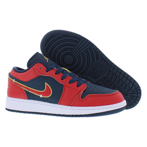 Zapatillas Nike Air Jordan 1 Low Se Leather Gs para niño Armory Navy Sport Red - Product Image 4