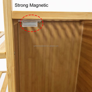 ราวแขวนเสื้อผ้าไม้ไผ่แบบกว้าง SYT จัดส่งรวดเร็ว สำหรับร้านบูติก ตู้โชว์สินค้าสำหรับโชว์รูม - Product Image 6