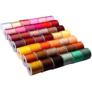 Braccialetto in Corda di Poliestere Fatto a Mano Personalizzato all'Ingrosso, Filo di Giada 72°, Lussuoso 0,8mm, Colori Vivaci per Abbigliamento e Calzature - Product Image 5