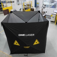 Tenda Pengaman Operasi Laser Lipat, Penutup Pelindung untuk Perangkat Laser Industri, Tahan Suhu Tinggi dan Api