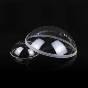 Özel yapılmış 90mm şeffaf cam kubbe bk7 küre kristal yuvarlak lens için optik ekipmanlar