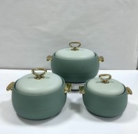 Exquisita Caja de Regalo con Olla Térmica de 1L, 2L y 3.5L, Juego de Ollas Aisladas con Diseño Geométrico Creativo