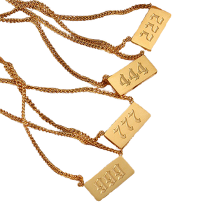 Nouveauté Été Tendance Collier Chaîne à Maillons en Acier Inoxydable Plaqué Or 18K Étanche Imitation Anniversaire Numéro d'Ange <span class=keywords><strong>111</strong></span> - Product Image 1